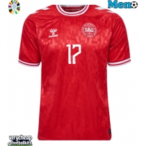 Denmark Victor Kristiansen #17 Replica Home Shirt Euro 2024 Short Sleeve
